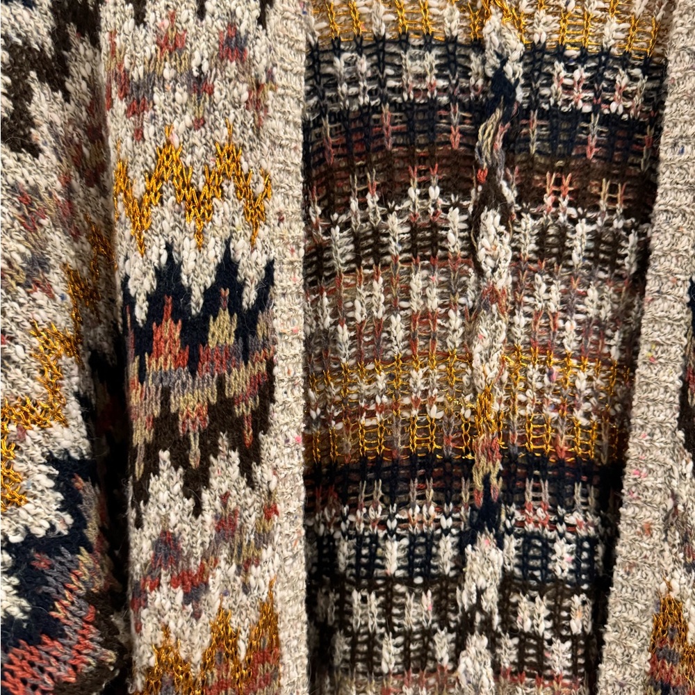 Multicolor Zigzag Patterned Cardigan - image 2